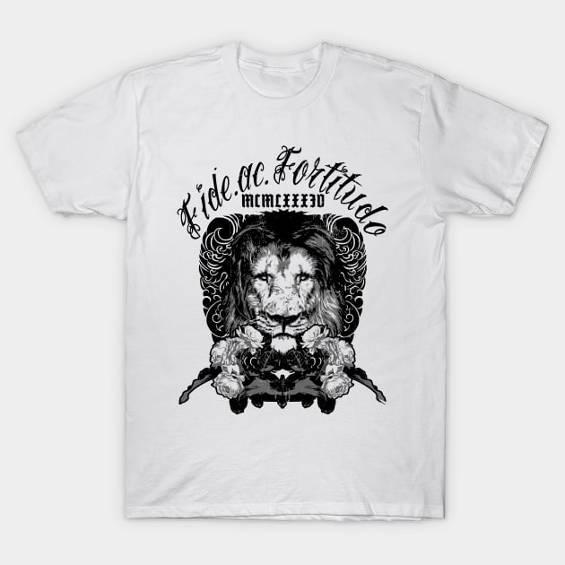 Warrior King - Lion - Street wear design T-Shirt by Carbon Love